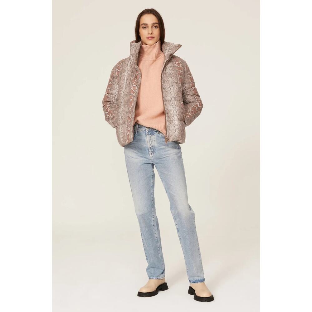 Unreal Fur NWOT Python Puffer Jacket Faux Leather Women’s L